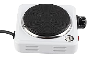 PLYISTY Mini cuisinière électrique, plaque de cuisson portative en acier inoxydable 500W pour cuisiner la soupe(European standard 220V)