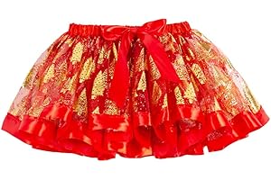 Flovel Ragazze Natale Tutu Gonna Tulle Tutu Principessa Gonna Layered Ballet Dance Gonne di Natale Abito del Partito Costume per Le Ragazze