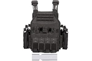 MASII Attrezzatura Tattica Dell'attrezzatura Sportiva Dell'attrezzatura Sportiva Del Campo Multifunzionale Della Maglia Tattica All'aperto,Black