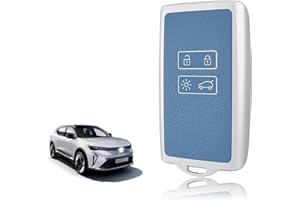 TOOMUME Funda Llave Silicona, Carcasa Llave Apto para Renault Captur Clio Kadjar Megane Arkana Austral Zoe Scenic Talisman Dacia Duster, Cubierta Llaves Borde Dorado & Plateado Textura Cuero