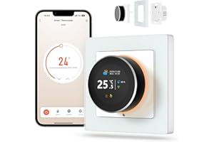 MIUCDA Smart Thermostat Wasser Fussbodenheizung WiFi Drehknopf Raumthermostat Digital Heizungsthermostat Kompatibel mit Alexa, Google Home