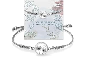 Miss Lovie ® Ohrringe Damen Armband Handmade Cabochon Edelstahl Schwarz Weiß Silber Freundschaft Geschenke