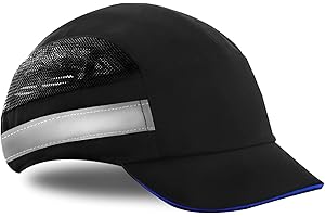 Casquette de Travail ACE Patera - Anti-heurt - visière Courte - avec éléments réfléchissants - légère et Respirante - en 812 - Noir/Bleu