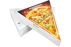 Boîte à pizza, boîte à pizza triangulaire, boîte à pizza blanche avec tampon huilé, boîte à emporter, boîtes en carton individuelles pour pizza, biscuits, fêtes - Lot de 20