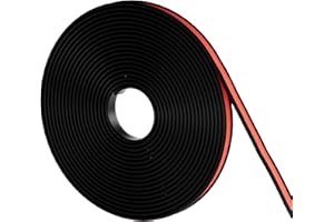 Ormein U-Shape Furniture Edge Banding, Self Adhesive TPE Flexible Edging Strip, Worktop Molding Edge Trim, Peel and Stick Veneer Edge Tape Protector, for Table, Cabinet, Shelf (25mm/2M, Black)