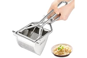 KENNOE Kartoffelpresse Edelstahl - Kartoffelstampfer - spätzlepresse - Professionelle Kartoffelquetsche - Erdäpfelpresse für Kartoffelpüree, Obstsäfte, Gemüsebrei, Püree