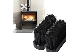 ZYWUOY Lot de 2 brosses de Nettoyage en Bois pour cheminée, Tête de Brosse de Rechange pour Foyer de cheminée, Brosse de cheminée rectangulaire pour poêle à Bois, Outil Nettoyage pour Cheminées