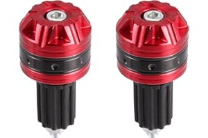 X AUTOHAUX 1 Pair 18mm Handlebar End Caps Plug Bar End for Motorcycle Red