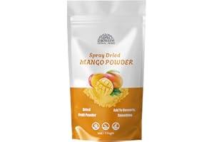 HEBHAC HERBS Mango Fruit Powder 114 g – Fresh From Garden | for making cakes, fresh juice, smoothies, and healthy drinks | vegan | Free from preservation and artificial flavors