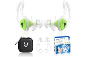 Naiicute Tapones para los Oídos para Natación, Upgraded Silicona Ajuste Personalizado Protección Auditiva tapones oidos natación para Surfear, Piscina, Natación, Ducharse, Bañarse-Deportes acuáticos