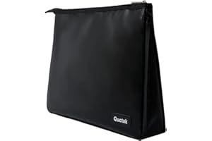 HODUFY Extensible Sacs Porte-documents Ignifugés (14x10 pouces)| Sac à Main D'argent Ignifuge étanche d'argent| Pochette Anti Feu Eau pour A4 Documents Tablette Passeport Bijoux