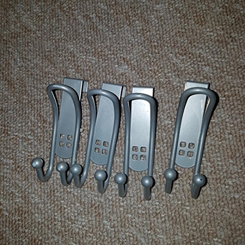 4 Stück Türhaken Kleiderhaken Haken Türhänger Garderobenhaken Türgarderobe - 5