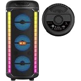 Bluetooth Hoparl&ouml;r 3X3in&ccedil; 40cm Stereo Effect Rgb Işık Parti Hoparl&ouml;r&uuml; Speaker Karaoke Mikrofon Hediy