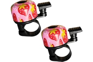 TINSHOW Sonnette de Guidon pour Enfants, 2PCS Cloche de Vélo Durable et Amusante avec Motif Mignon Accessoire de Bicyclette Universel pour Vélos, VTT, Tricycles et Trottinettes Installation Facile