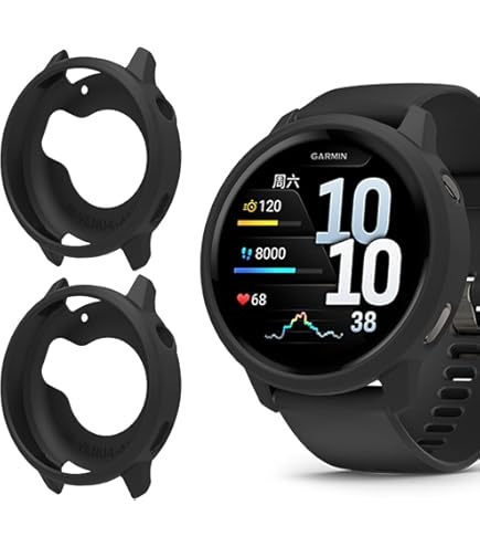 GIOPUEY Hoesje compatibel met Venu 3 45 mm, premium zachte TPU siliconen beschermhoes, uniek ontwerp, schokbestendig, valbestendig - oranje