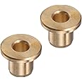 Kozelo 2pcs Bronze Flange Bearing Sleeve [6mm Bore x 10 OD x 12mm Flange Thickness] Self-Lubricating Bushings