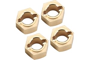 INJORA RC Brass Wheel Hex Adapter Thickness 4mm for 1/24 RC Crawler FMS FCX24 FCX18 Upgrade (FCX24-07)