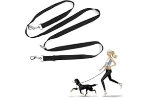 BingoPaw Smycz dla psa bez użycia rąk – wielofunkcyjny podwójny łącznik dla psa smycz regulowana 1,8 m smycze treningowe dla psa do biegania szczeniaka