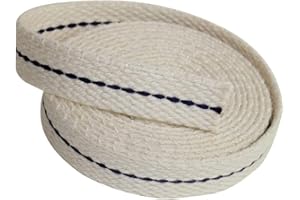 ONEEW Lamp Wicks, Kerosene wick Flat Cotton Wick, 3/4 Inch Oil Lantern Wick, Oil Lamp Wick Burner with Stitch, 6 Feet/Roll