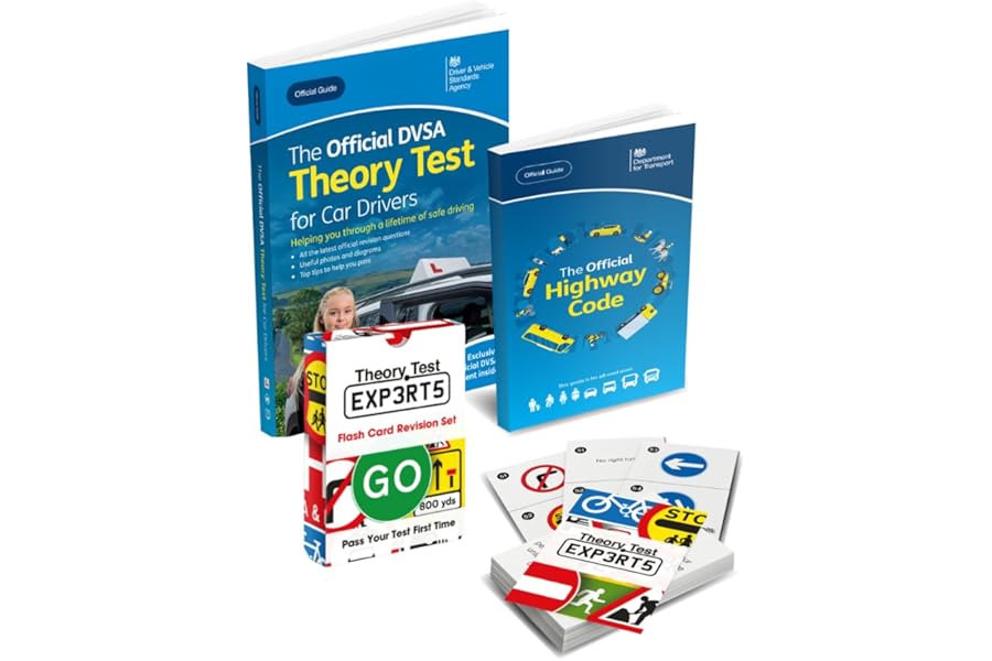 The Highway Code 2026 Theory Test Book 2026 UK DVLA 128 Road Signs Flash Cards 2026 - Driving Instructor Approved - Driving Test Gifts For Teenage Boys & Girls 16-18 Years