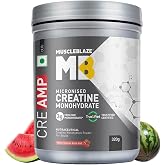 MuscleBlaze Micronised Creatine Monohydrate CreAMP Powder, Watermelon Kool Aid (80 Servings, 320g) | Trustified Certified Cre
