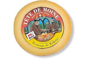 Fromage Tête de Moine AOP Suisse au lait d'Alpages 450g (1/2 pièce) - Fromagerie du Château - Pâte jaune très fine qui fond délicieusement en bouche