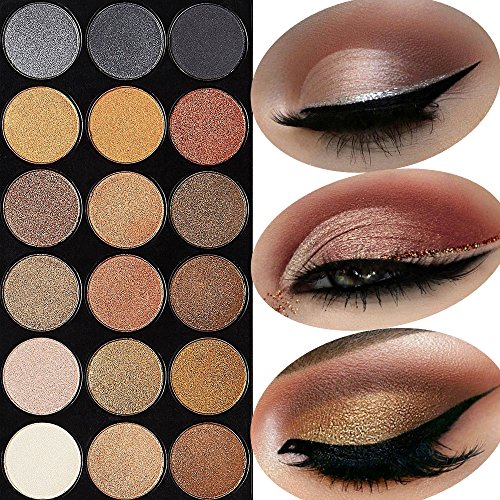 VALUE MAKERS® Lidschattenpalette bestehend aus 18 hochpogmentierten schimmernden Tönen / natürliche Farben - 3