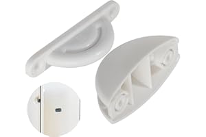 ‎YOUR DAY MATE Blokada drzwi do przyczep kempingowych, 1 sztuka, biały, do przykręcania, z odstępem między otworami 46 mm i 63 mm, zamek do drzwi do przechowywania, do kampera, uchwyt na drzwi, do kampera