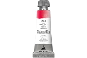 ‎MAIMERI MAIMERI BLU 12 ml, Hochwertige Aquarellfarben, Farbton Sandelrot