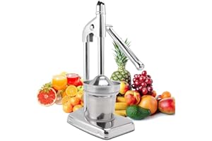 Blendra Manual Juicer Stainless Steel – Fruit Press Citrus Lemon Orange Juicer Portable Fruit Juicer for kitchen, camping, stall setting,easy-to-clean