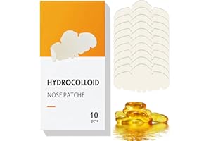 ALLONY Hydrokolloid Mitesserentferner Nasenpflaster, Mitesserentferner Stripes, Nose Strips Mitesser, Nasenstrips Mitesser to Unclog & Shrink Pores, Absorbiert Öl-10PCS