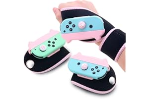 NANANINO Switch Arm Band, Switch Wrist Strap Compatible with Switch Boxing Games and Switch Just Dance 2021 - Pink (2 Packs)