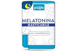 +LIFE Melatonina Per Dormire Meglio – 1 mg per compressa – Caramelle melatonina forte e pura, senza zucchero – Allevia Jet Lag, Pastiglie per dormire come un Sonnifero Naturale Sonno zZZ – PiùLife