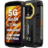 Ulefone Armor Mini 20 Pro 5G Rugged Smartphone, Palm Size, 16GB+256GB, Battery 6200mAh Wireless Charging, 64MP+50MP Night Vis