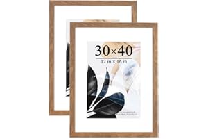 Scholartree Picture Frame, 30 x 40 cm, Wood Colour, Plexiglass, Poster Frame, Photo Frame, Set of 2