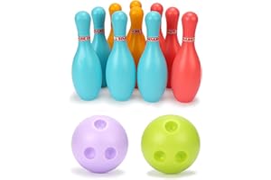 Bagima Juego de Bolos 27 * 16 * 7, Juego de Bolos para Niños, Juegos de Bolos para Interiores y Exteriores para Niños y Niñas