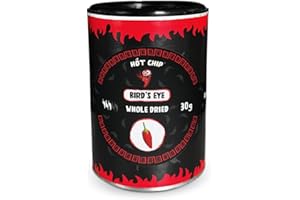 HOT CHIP Bird’s Eye Getrocknete Chili-Schoten – 30g – Extrem Scharf – 100.000 SHU – Pure Schärfe ohne Aroma – Für Suppen, Saucen, Fleisch – 100 % natürlich