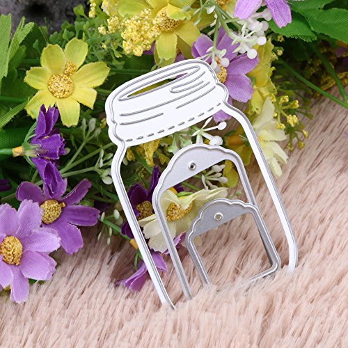 Amazingdeal365 3 PCS Kawaii Metall Form Schablonen Schneiden DIY Dekor Sammelalbum Karten Buchzeichen Lesezeichen als Geschenk für Freunde Geburtstag Kinder,Kindergarten Hobby Schule Handarbeit Unterricht usw. Ein tolles Geschenk! - 2