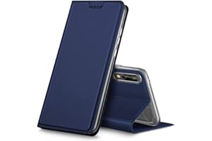 Verco Wallet Case dla Huawei P20 Etui, Pokrowiec na telefon komórkowy ochronne portfel dla P20 Case [ Zamknięcie magnetyczne ], niebieski