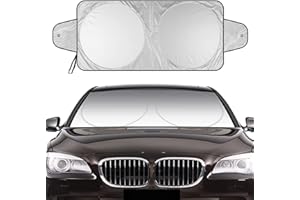 BIG HIPPO Hippo Car Windshield Sun Shade, Car Front Window Sunshades Foldable Car Sun Shade Blocks UV Rays Sun Visor Protector Keep Vehicle Cooler Sun Reflector Universal size for Car, SUV, Truck(160 x 90cm)