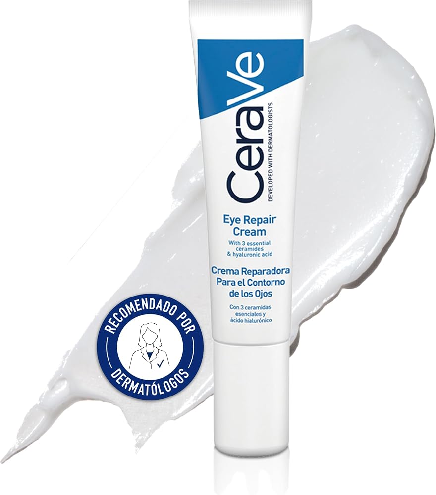 CeraVe Onarıcı Göz Kremi 14 ml | Ultra hafif göz kremi, hyaluronik asit, MVE teknolojisi, kuru hassas egzama eğilimli ciltler için uygun, kokusuz