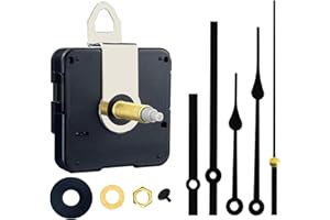 joonnair Movimento Meccanismo Orologio da Parete, Movimento al Quarzo, Meccanismo per Orologio con Lancette Nere per La Riparazione Fai da Te Dell'orologio
