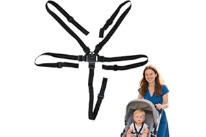 METALNUTS Hochstuhl Sicherheitsgurte – Verstellbarer 5-Punkt-Gurt, Ersatz Sicherheitsgurt für Hochstuhl & Kinderwagen, Universell Passend, Langlebig & Komfortabel, Faltbar & Tragbar