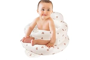 AMEHOAT Baby Inflatable Seat, Portable Inflatable Support Seat for Babies 3-36 Months, Blow Up Baby Floor Seat With Built in Air Pump Infant Back Support Sofa Toddler Chair for Sitting Up,Inflatable Baby Seat