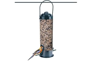 GOTOTOP Plastikowy wiszący karmnik dla ptaków ogrodowy karmnik dla ptaków, pojemnik na nasiona dla ptaków