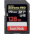 SanDisk 128 Go Extreme PRO SDXC, carte mémoire, jusqu'à 170 MB/s UHS-I Classe 10, U3, V30