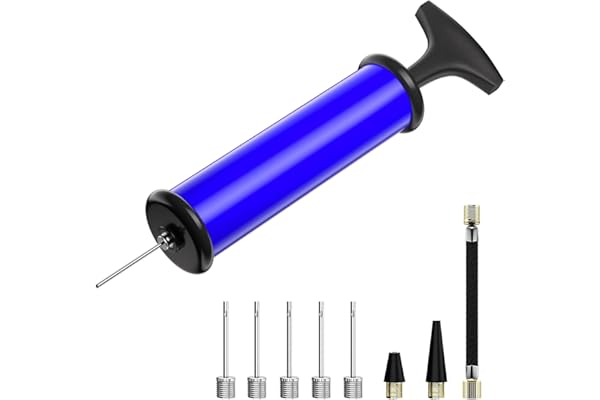 Pompe à Bille électrique, Pompe Automatique Portable pour gonflage Rapide des Ballons avec manomètre précis et écran LCD numérique pour Basket-Ball, Football, Volleyball (2 Aiguilles et 1 buse)