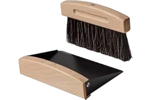 SXCCNW Tischbesen Besen und Kehrschaufel Set, 2 Stücke Mini Besen Tischfeger, Tischbesen und Schaufel Tischbürste Krümelbürste Kehrbesen Mehlbesen Tischkehrer für Küche Wohnzimmer Schwarz