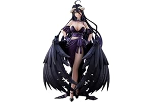 Epitome Albedo Figure Albedo Anime Figure Cartoon Character Black Dress Statue Standing Pose PVC Model Desktop Ornaments Decoration Souvenir Collection Gift for Fans