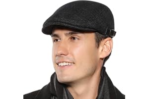 Superora - Gorra Plana para Hombre (Plana, para otoño e Invierno)